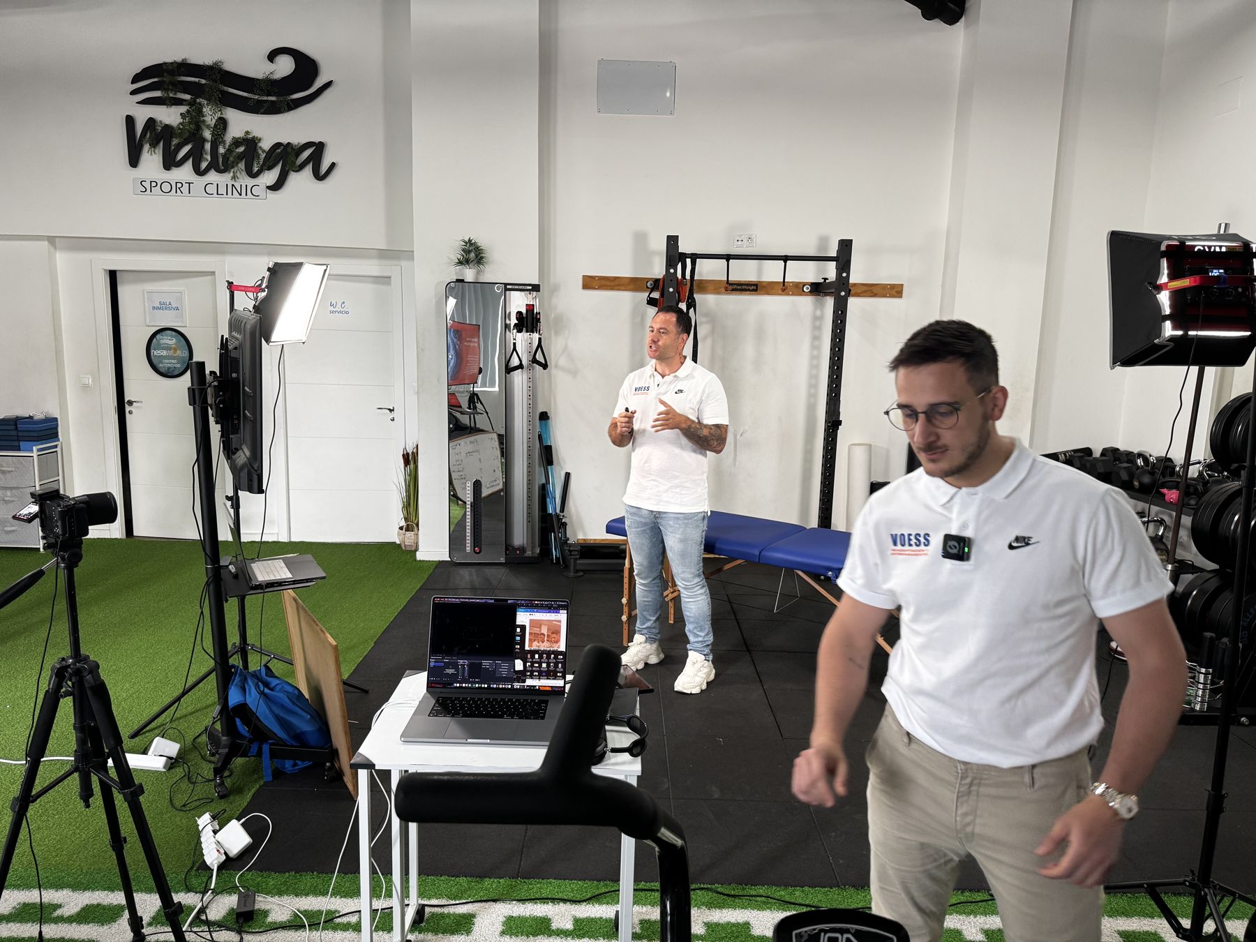 Grabación con teleprompter en clínica